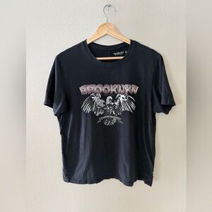 Abercrombie & Fitch Women’s Black Brooklyn Graphic Tee T-Shirt Grunge Streetwear